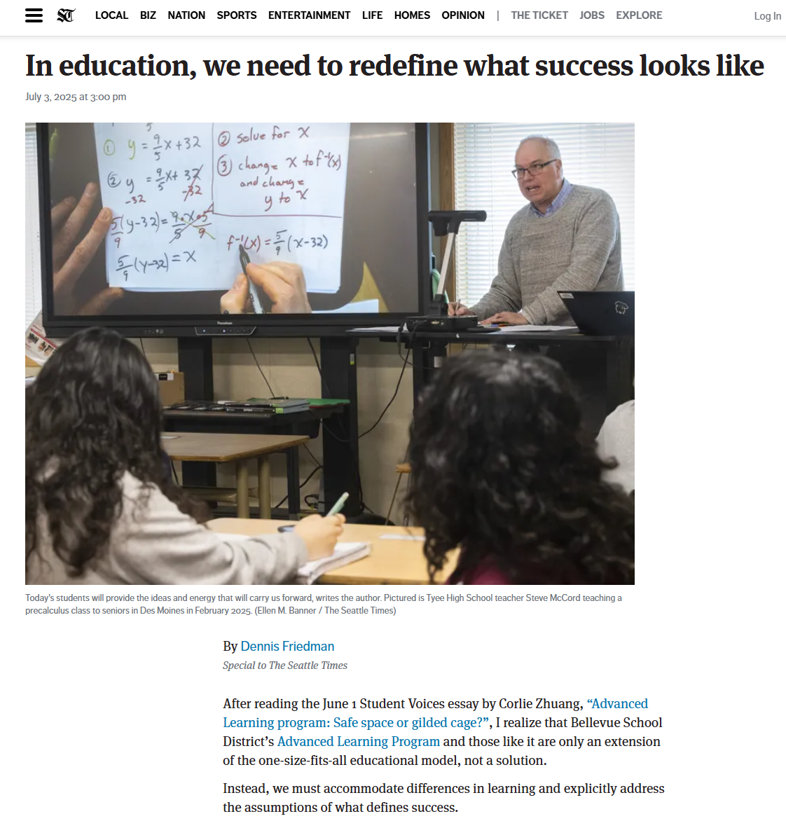 Seattle Times Response Preview